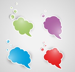 Image showing four speak bubbles