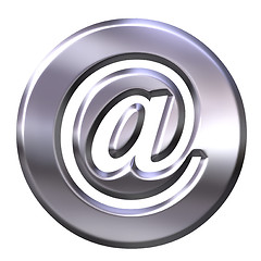 Image showing 3D Silver Framed Email Symbol