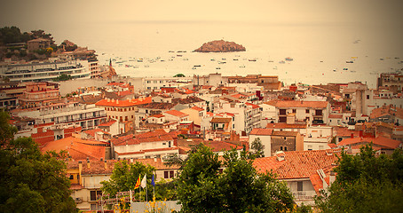 Image showing panorama of the town Tossa de Mar, Spain