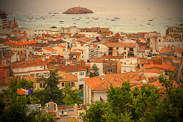 Image showing panorama of the town Tossa de Mar, Spain