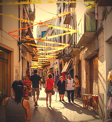 Image showing Tossa de Mar, Catalonia, Spain, Carrer la Guàrdia street