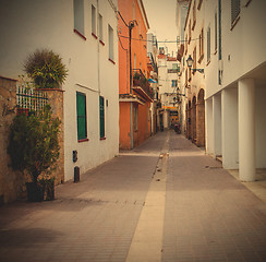 Image showing Tossa de Mar, Spain, ancient street at summer day