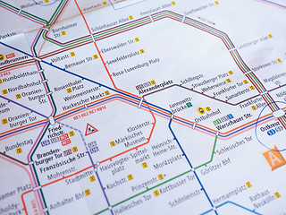 Image showing Tube map of Berlin underground aka Ubahn