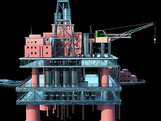 Image showing Oil rig  platform