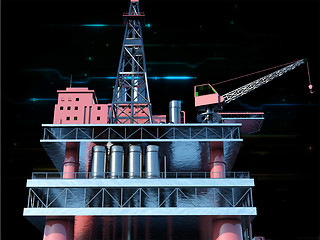 Image showing Oil rig  platform