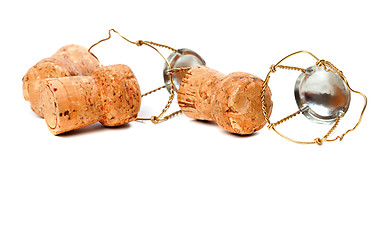 Image showing Champagne wine corks and muselets