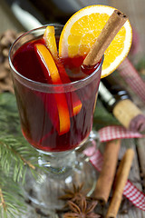 Image showing Mulled wine close up.