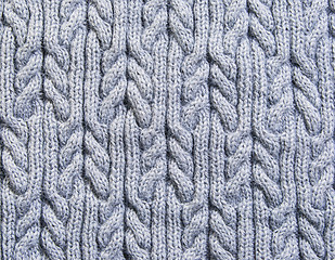 Image showing Gray background knitted fabric