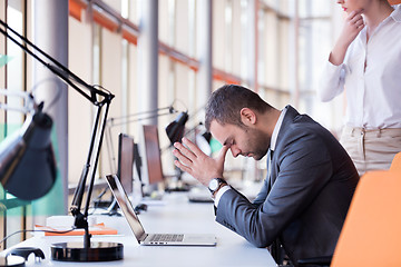 Image showing frustrated young business man