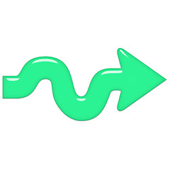 Image showing Wavy Glass Arrow