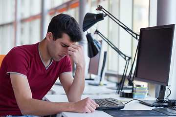 Image showing frustrated young business man