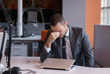 Image showing frustrated young business man