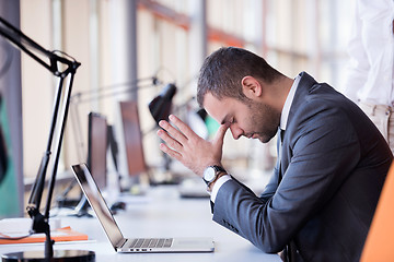 Image showing frustrated young business man