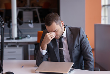 Image showing frustrated young business man