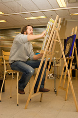 Image showing young artist drawing