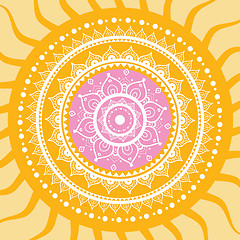 Image showing Mandala. Sun pattern.