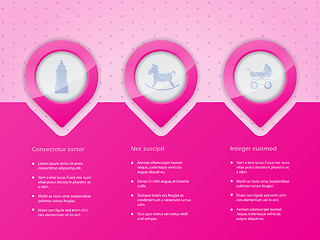 Image showing Infographic design with baby icons