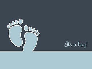 Image showing Simplistic baby shower greeting card in blue