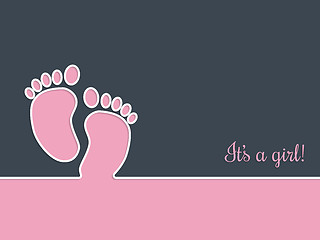 Image showing Simplistic baby shower greeting card invitation