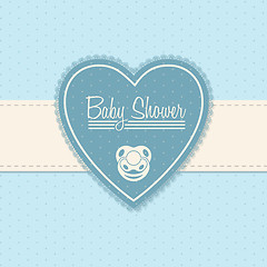 Image showing Baby shower invitation design in blue