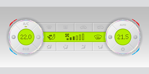 Image showing Digital air condition white dashboard design