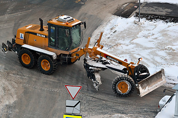 Image showing Cleaning of snow by means of special equipment.