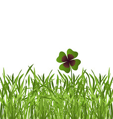 Image showing shamrock leaf in grass