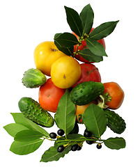 Image showing Vegetables  Isolated on white