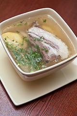 Image showing soup with lamb meat