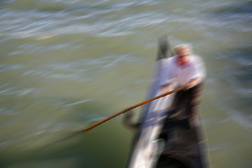 Image showing Speedy gondolier