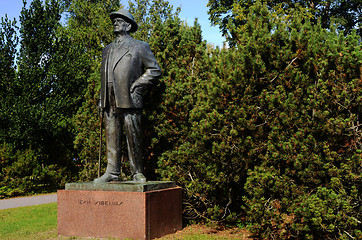 Image showing JARVENPAA, FINLAND – SEPTEMBER 04, 2013: Bronze statue of Finn