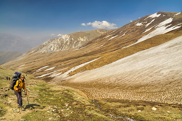 Image showing Hiker in Himalayas