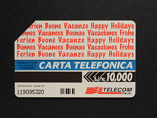 Image showing Italian phone card