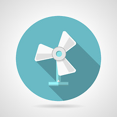 Image showing Flat vector icon for fan