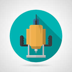 Image showing Milling cutter flat color vector icon