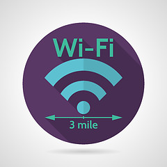 Image showing Wireless network flat vector icon