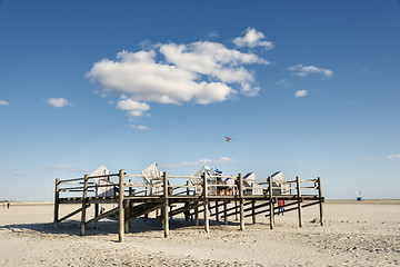 Image showing Beach Chairs Northern Germany