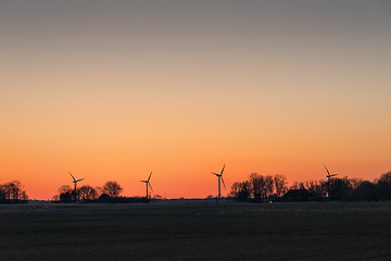 Image showing windmills and free space at sky