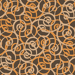 Image showing spiral curls vector seamless tiling pattern