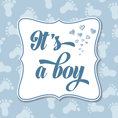 Image showing Baby boy  invitation for baby shower