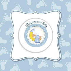 Image showing Baby boy  invitation for baby shower