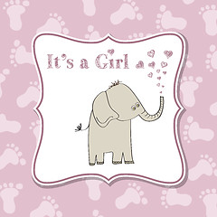 Image showing Baby girl invitation for baby shower