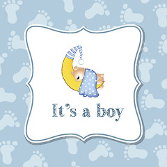 Image showing Baby boy  invitation for baby shower