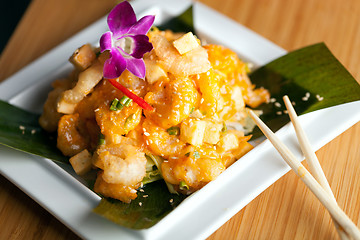 Image showing Tasty Tempura Thai Shrimp Plate