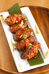 Image showing Thai Spicy Chicken Wings Appetizer