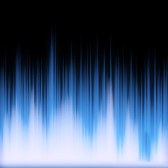 Image showing Blue Glowing Audio Waveform