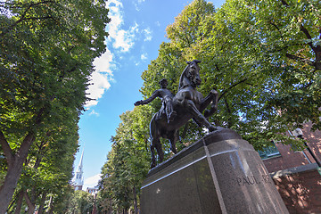 Image showing Boston Paul Revere Statue
