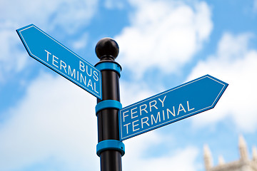 Image showing Travel Terminal Sign