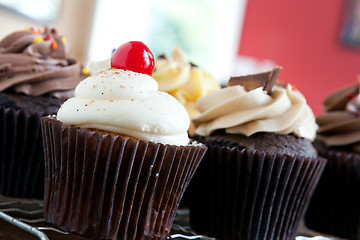 Image showing Gourmet Cupcakes Closeup