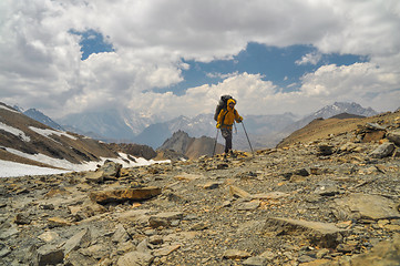 Image showing Hiker in Himalayas